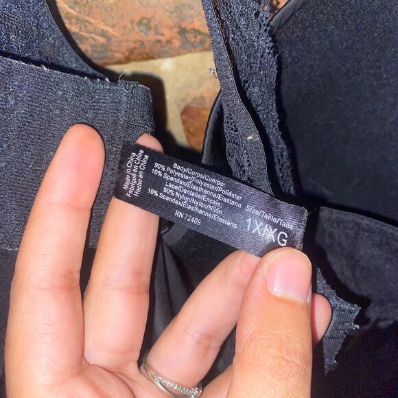 Rene Rofe Black Lace-Back Slip Dress Chemise Lingerie Women's Size 1X - Picture 7 of 7